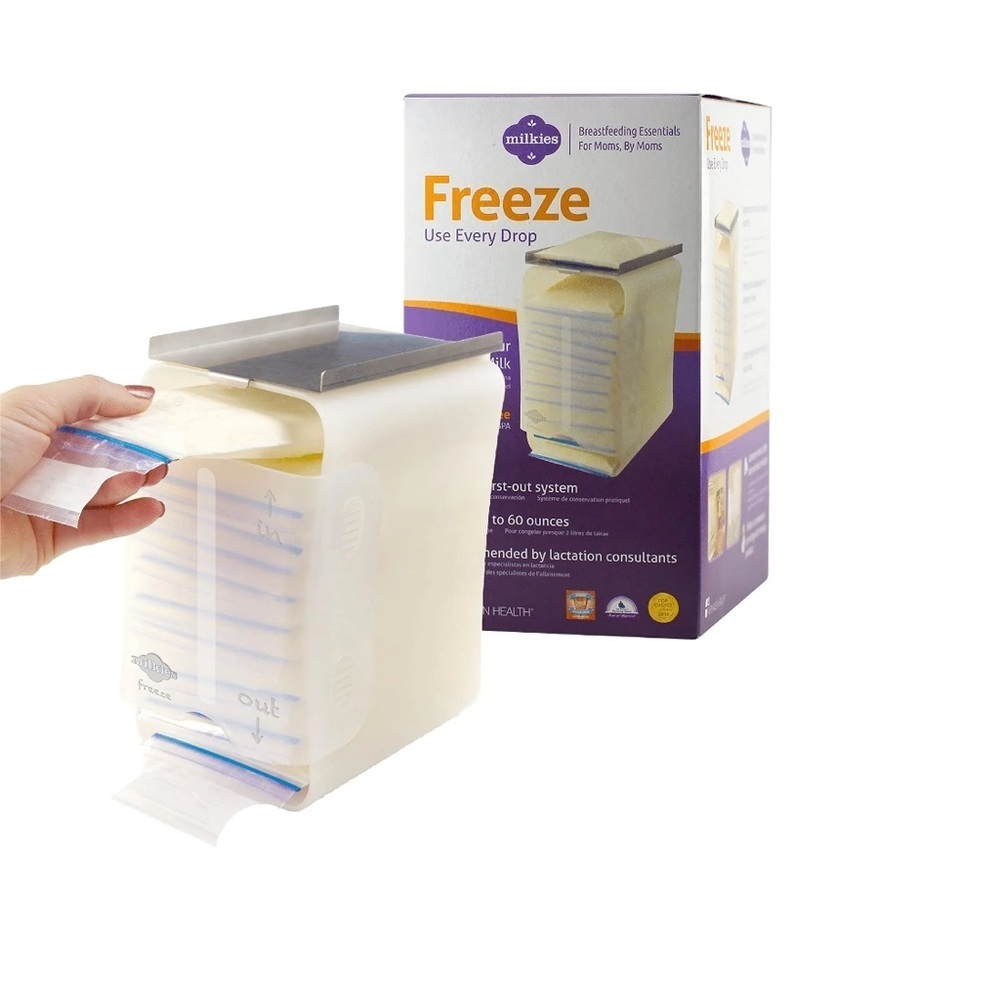 Milkies Freeze Breast Milk Bag Freezer Organizer Storage System w/Box.‎ Preloved